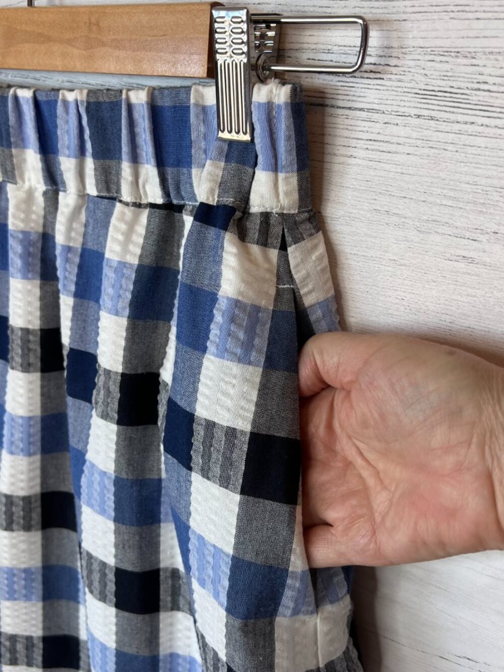1901 Skirt Womens Size XS Blue Plaid A Line Preppy Academia Lined Knee Length - Picture 7 of 12